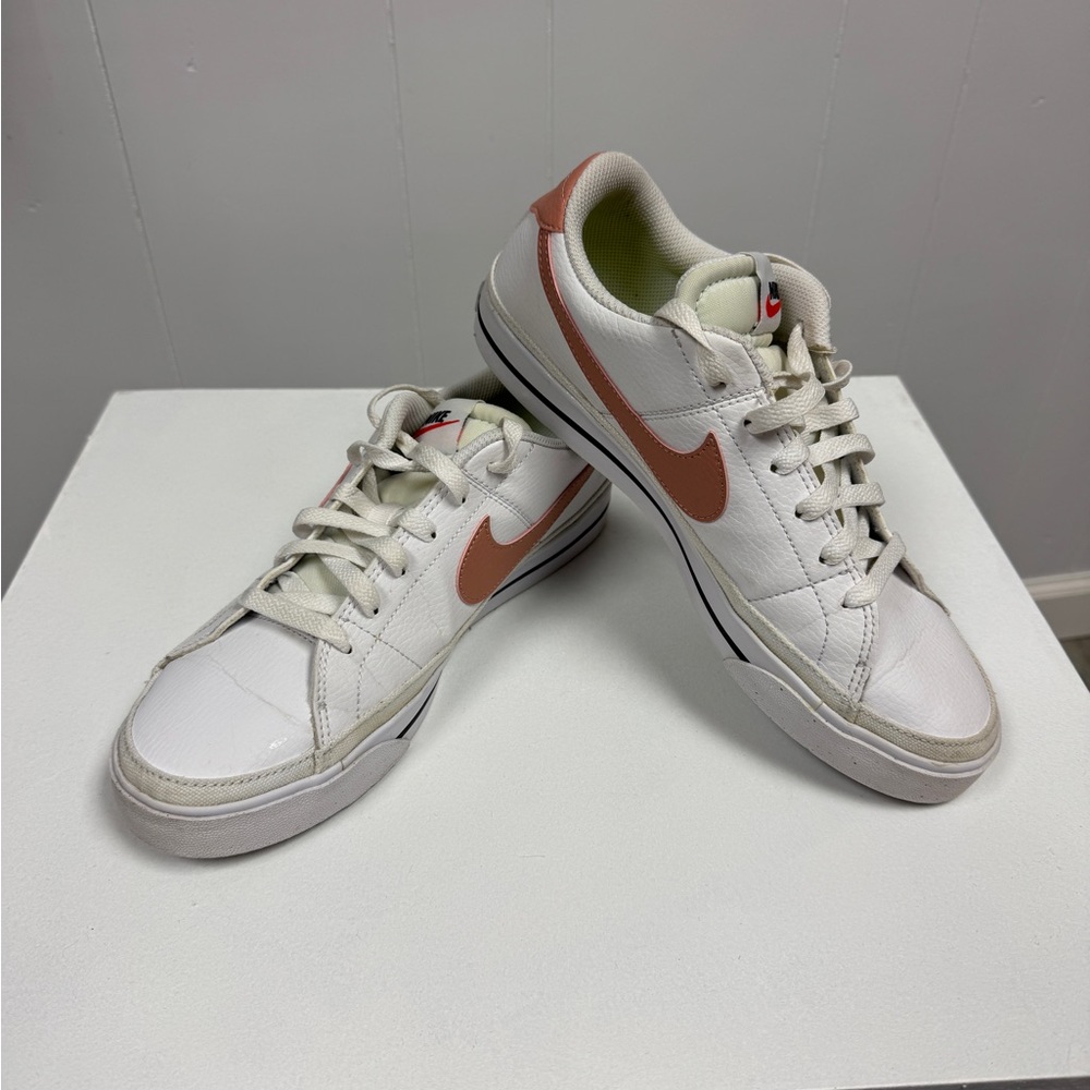 Nike White and Rust Sneakers